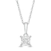 Thumbnail Image 1 of 0.69 CT. Princess-Cut Diamond Solitaire Pendant in 10K White Gold