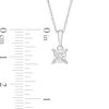 Thumbnail Image 2 of 0.69 CT. Princess-Cut Diamond Solitaire Pendant in 10K White Gold