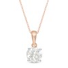 Thumbnail Image 1 of 0.95 CT. Diamond Solitaire Pendant in 10K Rose Gold