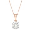 Thumbnail Image 0 of 0.95 CT. Diamond Solitaire Pendant in 10K Rose Gold