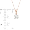 Thumbnail Image 2 of 0.95 CT. Diamond Solitaire Pendant in 10K Rose Gold