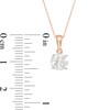 Thumbnail Image 3 of 0.95 CT. Diamond Solitaire Pendant in 10K Rose Gold