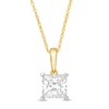 Thumbnail Image 1 of 0.95 CT. Princess-Cut Diamond Solitaire Pendant in 10K Gold