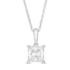 Thumbnail Image 0 of 0.95 CT. Princess-Cut Diamond Solitaire Pendant in 10K White Gold