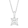 Thumbnail Image 1 of 0.95 CT. Princess-Cut Diamond Solitaire Pendant in 10K White Gold