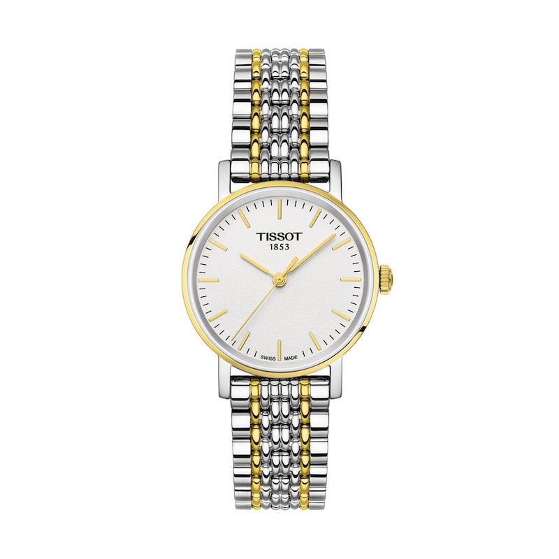 Main Image 1 of Ladies' Tissot Everytime Two-Tone PVD Watch with White Dial (Model: T109.210.22.031.00)