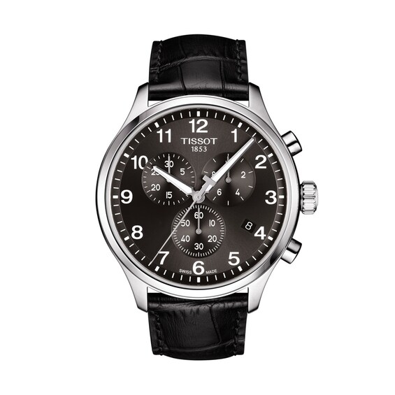 Men's Tissot XL Classic Chronograph Strap Watch with Black Dial (Model: T116.617.16.057.00)