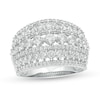 Thumbnail Image 0 of 1.96 CT. T.W. Diamond Multi-Row Domed Ring in 10K White Gold