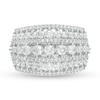 Thumbnail Image 3 of 1.96 CT. T.W. Diamond Multi-Row Domed Ring in 10K White Gold