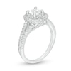 Thumbnail Image 2 of 1.00 CT. T.W. Princess-Cut Diamond Double Frame Split Shank Engagement Ring in 14K White Gold