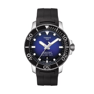 Men's Tissot Seastar 1000 Powermatic 80 Automatic Strap Watch with Blue Dial (Model: T120.407.17.041.00)