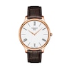 Thumbnail Image 1 of Men's Tissot Tradition Rose-Tone Strap Watch with White Dial (Model: T063.409.36.018.00)