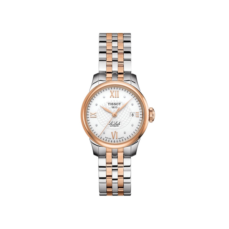 Main Image 1 of Ladies' Tissot Le Locle Powermatic 80 Automatic Diamond Accent Two-Tone Watch with Silver-Tone Dial (Model: T41218316)