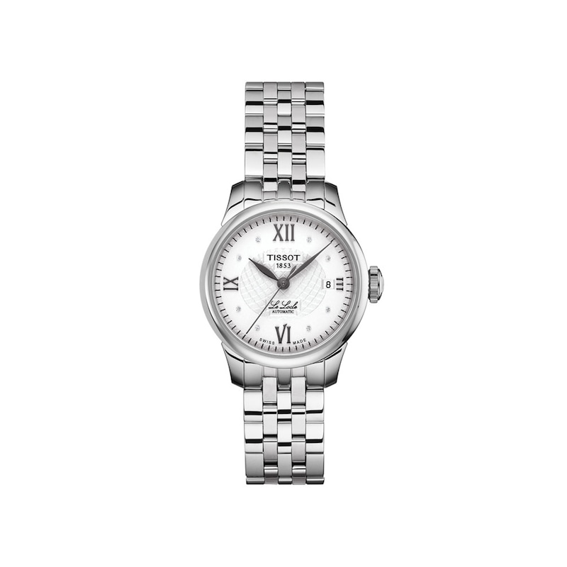 Ladies' Tissot Le Locle Powermatic 80 Automatic Diamond Accent Watch with Silver-Tone Dial (Model: T41118316)|Peoples Jewellers