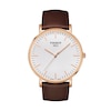 Men's Tissot Everytime Rose-Tone Strap Watch with White Dial (Model: T109.610.36.031.00)
