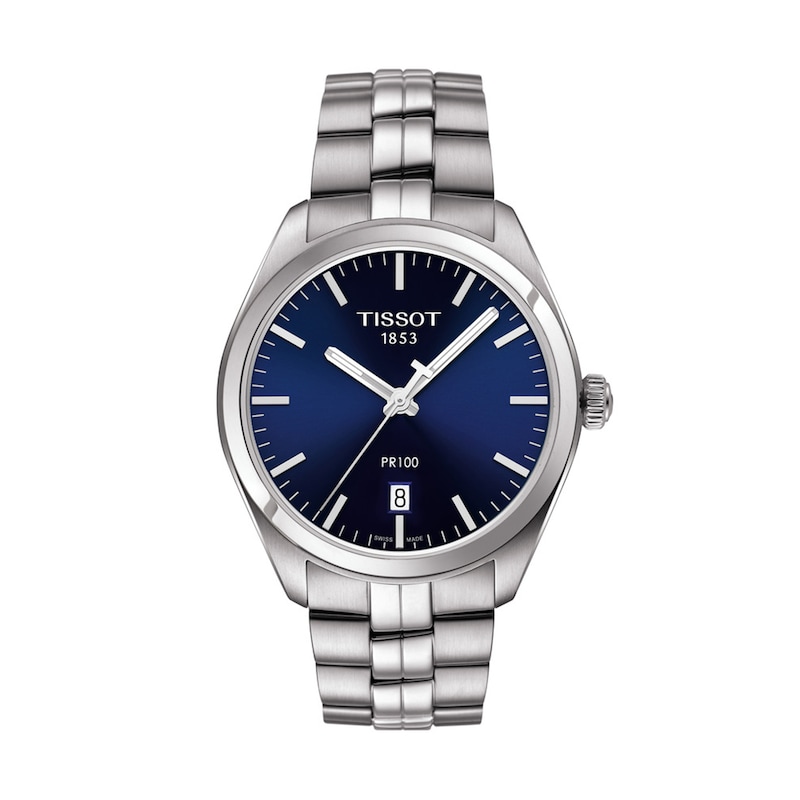 Men's Tissot PR 100 Watch with Blue Dial (Model: T101.410.11.041.00)