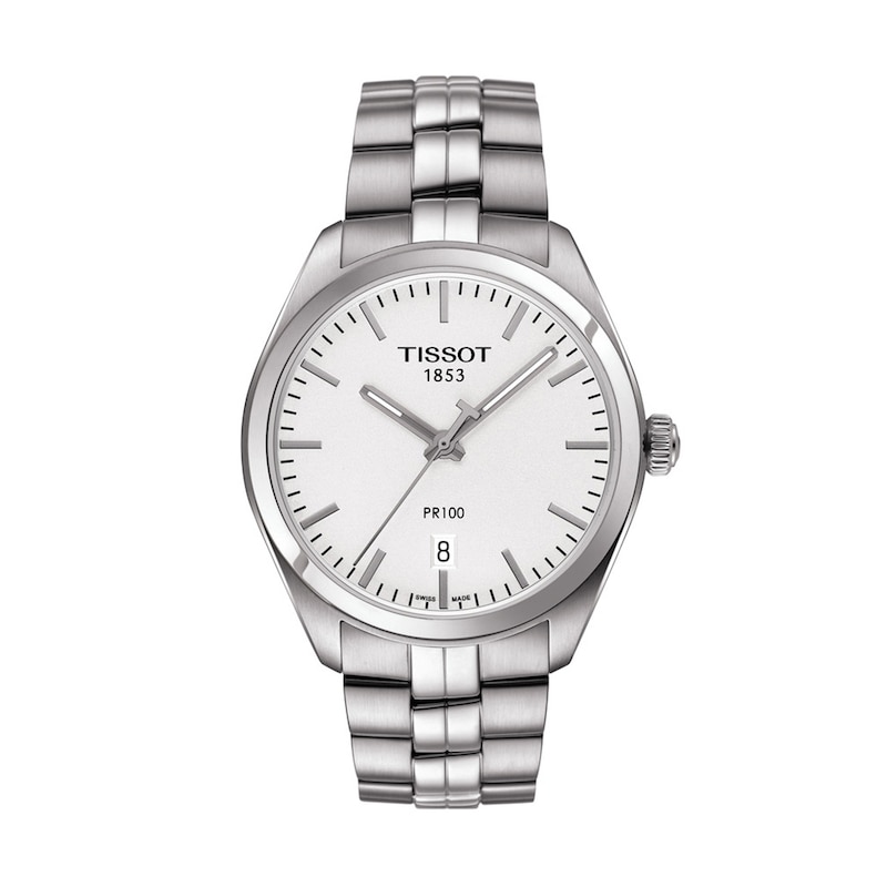 Men's Tissot PR 100 Watch with White Dial (Model: T101.410.11.031.00)|Peoples Jewellers