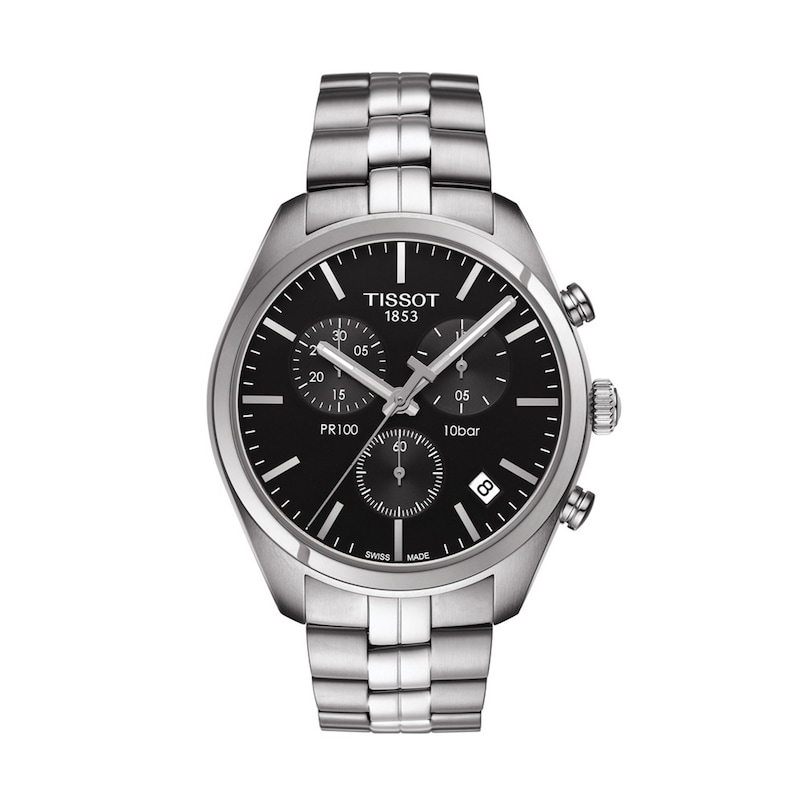 Main Image 1 of Men's Tissot PR 100 Chronograph Watch with Black Dial (Model: T101.417.11.051.00)