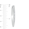 Thumbnail Image 2 of 1.50 CT. T.W. Diamond Hoop Earrings in 10K White Gold