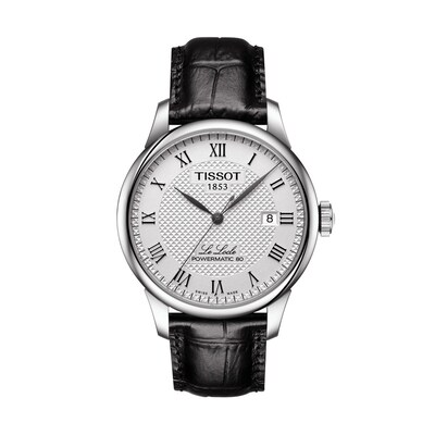 Men's Tissot Le Locle Powermatic 80 Automatic Strap Watch with Silver-Tone Dial (Model: T006.407.16.033.00)