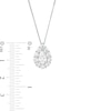Thumbnail Image 4 of 1.58 CT. T.W. Certified Pear-Shaped Diamond Scallop Frame Pendant in 14K White Gold (I/I1)