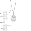 Thumbnail Image 4 of 0.95 CT. T.W. Certified Emerald-Cut Diamond Octagonal Frame Drop Pendant in 14K White Gold (I/I1)