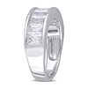 Thumbnail Image 3 of Baguette-Cut Lab-Created White Sapphire Band in Sterling Silver