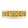 Thumbnail Image 4 of Baguette-Cut Citrine Band in Sterling Silver with Yellow Rhodium