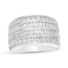 Thumbnail Image 1 of 1.98 CT. T.W. Baguette and Round Diamond Multi-Row Anniversary Ring in 10K White Gold