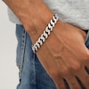 Thumbnail Image 1 of Vera Wang Men 11.0mm Oxidized Curb Chain Bracelet in Sterling Silver - 8.5"