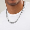 Thumbnail Image 1 of Vera Wang Men 11.0mm Oxidized Curb Chain Necklace in Sterling Silver - 22"