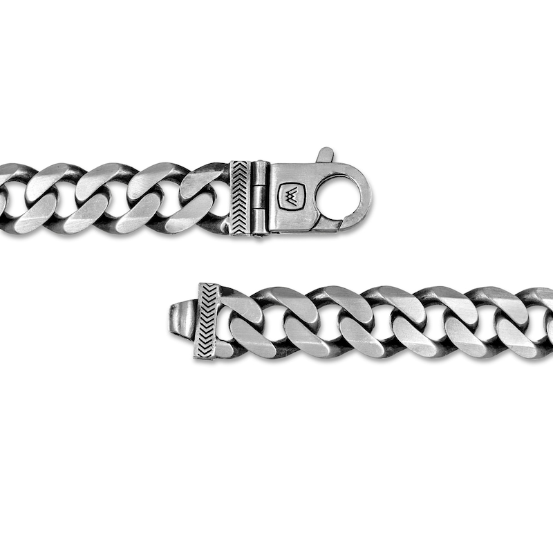 Vera Wang Men 11.0mm Oxidized Curb Chain Necklace in Sterling Silver - 22"