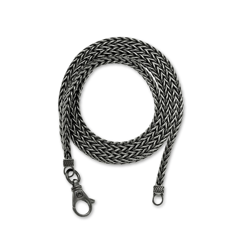 Main Image 3 of Vera Wang Men 6.0mm Foxtail Chain Necklace in Solid Sterling Silver  with Black Rhodium - 22"