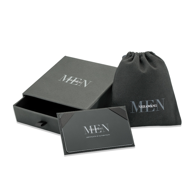 Main Image 4 of Vera Wang Men 6.0mm Foxtail Chain Necklace in Solid Sterling Silver  with Black Rhodium - 22"