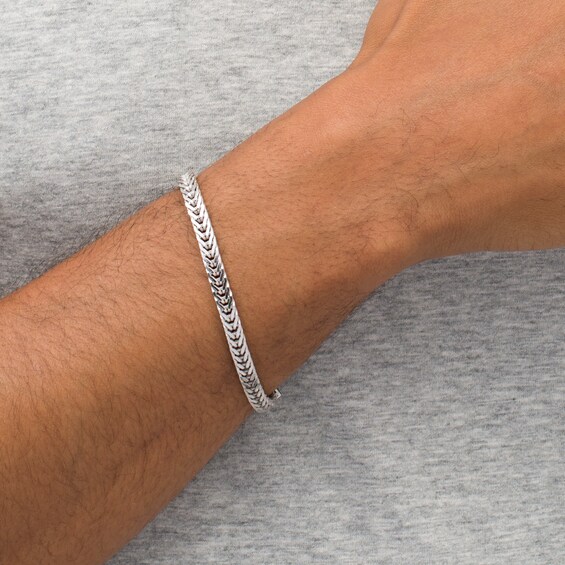 Vera Wang Men 6.0mm Foxtail Chain Bracelet in Sterling Silver - 8.25"