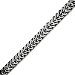 Vera Wang Men 6.0mm Foxtail Chain Bracelet in Solid Sterling Silver  with Black Rhodium - 8.25&quot;