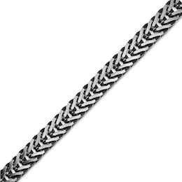 Vera Wang Men 6.0mm Foxtail Chain Bracelet in Solid Sterling Silver  with Black Rhodium - 8.25"