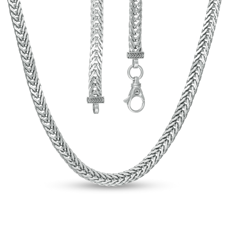 Main Image 1 of Vera Wang Men 6.0mm Foxtail Chain Necklace in Sterling Silver with Black Rhodium - 22"