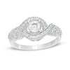 Thumbnail Image 0 of 0.45 CT. T.W. Diamond Bypass Vintage-Style Engagement Ring in 10K White Gold