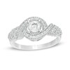Thumbnail Image 0 of 0.45 CT. T.W. Diamond Bypass Vintage-Style Engagement Ring in 10K White Gold