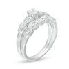 Thumbnail Image 2 of 0.23 CT. T.W. Diamond Leaf-Shank Bridal Set in 10K White Gold