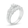 Thumbnail Image 3 of 0.23 CT. T.W. Diamond Leaf-Shank Bridal Set in 10K White Gold