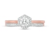 Thumbnail Image 3 of 0.45 CT. T.W. Diamond Hexagonal Frame Bridal Set in 10K Rose Gold