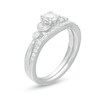 Thumbnail Image 3 of 0.45 CT. T.W. Diamond Leaf-Sides Bridal Set in 10K White Gold