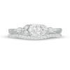 Thumbnail Image 4 of 0.45 CT. T.W. Diamond Leaf-Sides Bridal Set in 10K White Gold