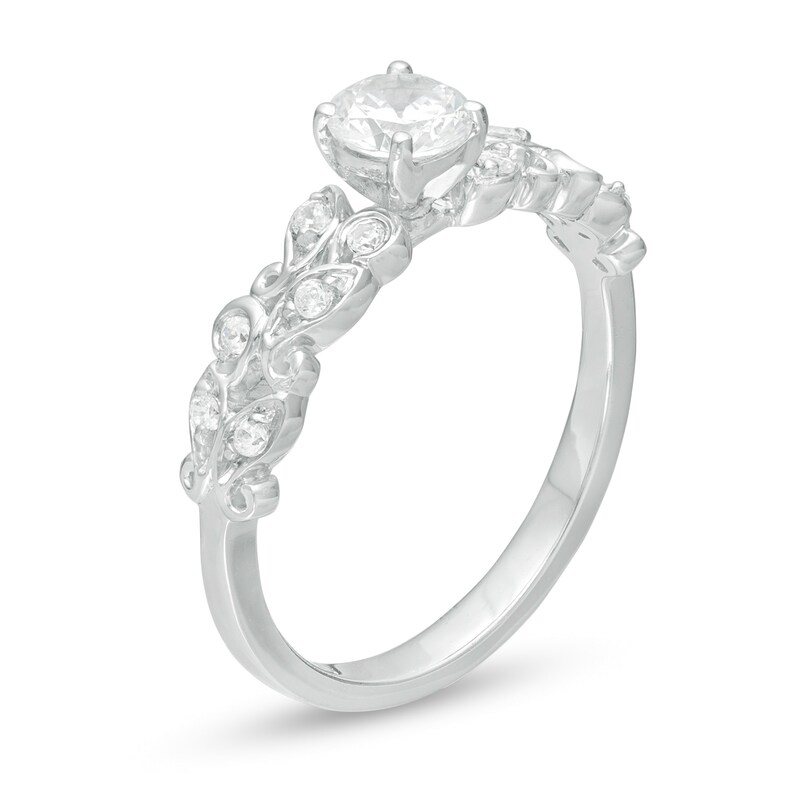Main Image 3 of 0.29 CT. T.W. Diamond Paisley Engagement Ring in 10K White Gold