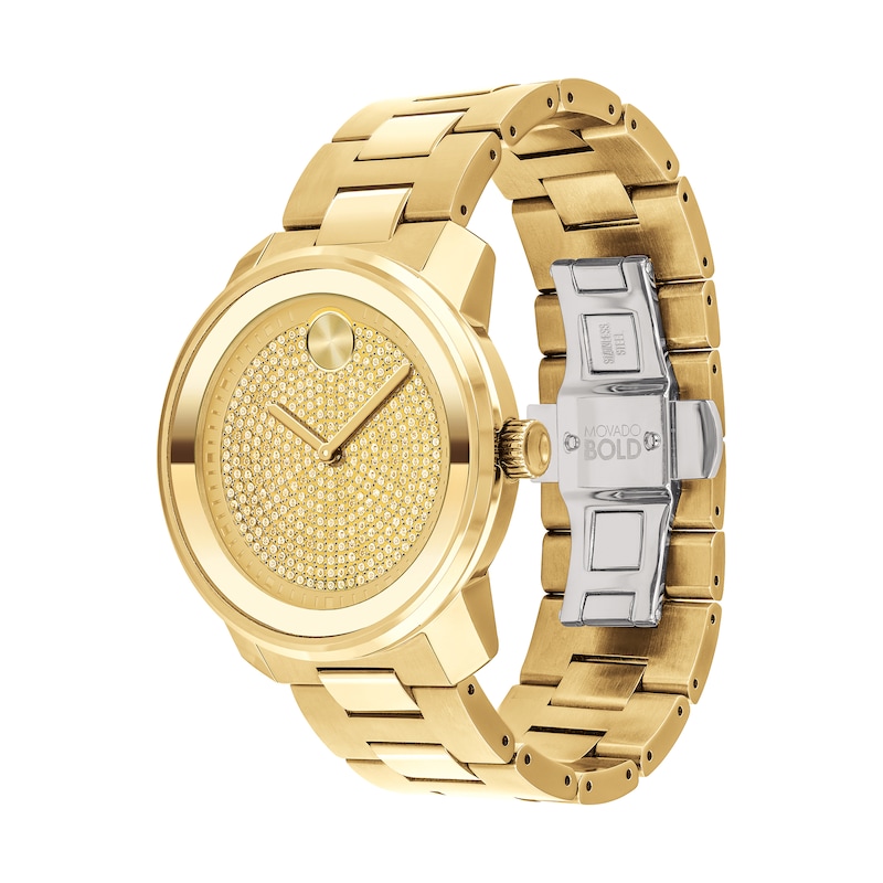 Men's Movado Bold®Crystal Gold-Tone Watch (Model: 3600665)