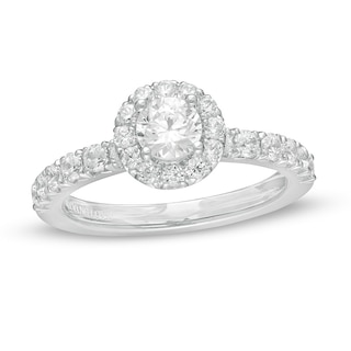 Vera Wang Love Collection 0.95 CT. T.W. Diamond Frame Engagement Ring in 14K White Gold
