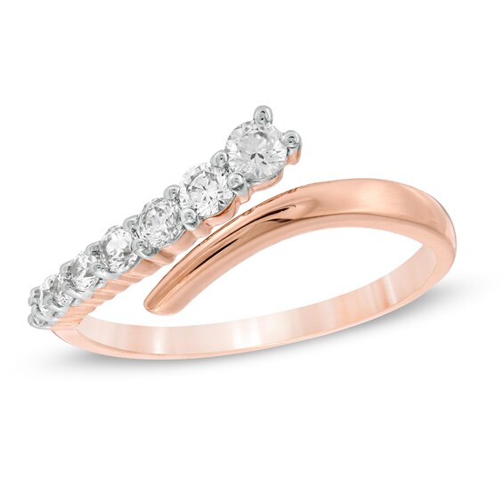 0.37 CT. T.W. Diamond Open Wrap Ring in 10K Rose Gold