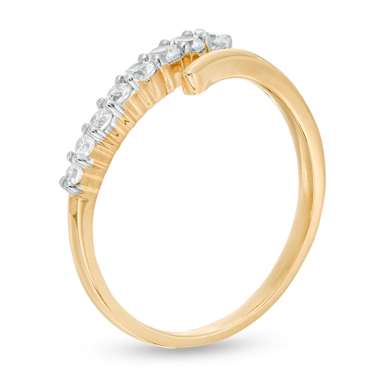 Main Image 3 of 0.37 CT. T.W. Diamond Open Wrap Ring in 10K Gold